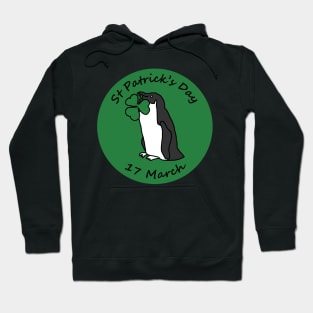 Penguin and Shamrock St Patricks Day Hoodie